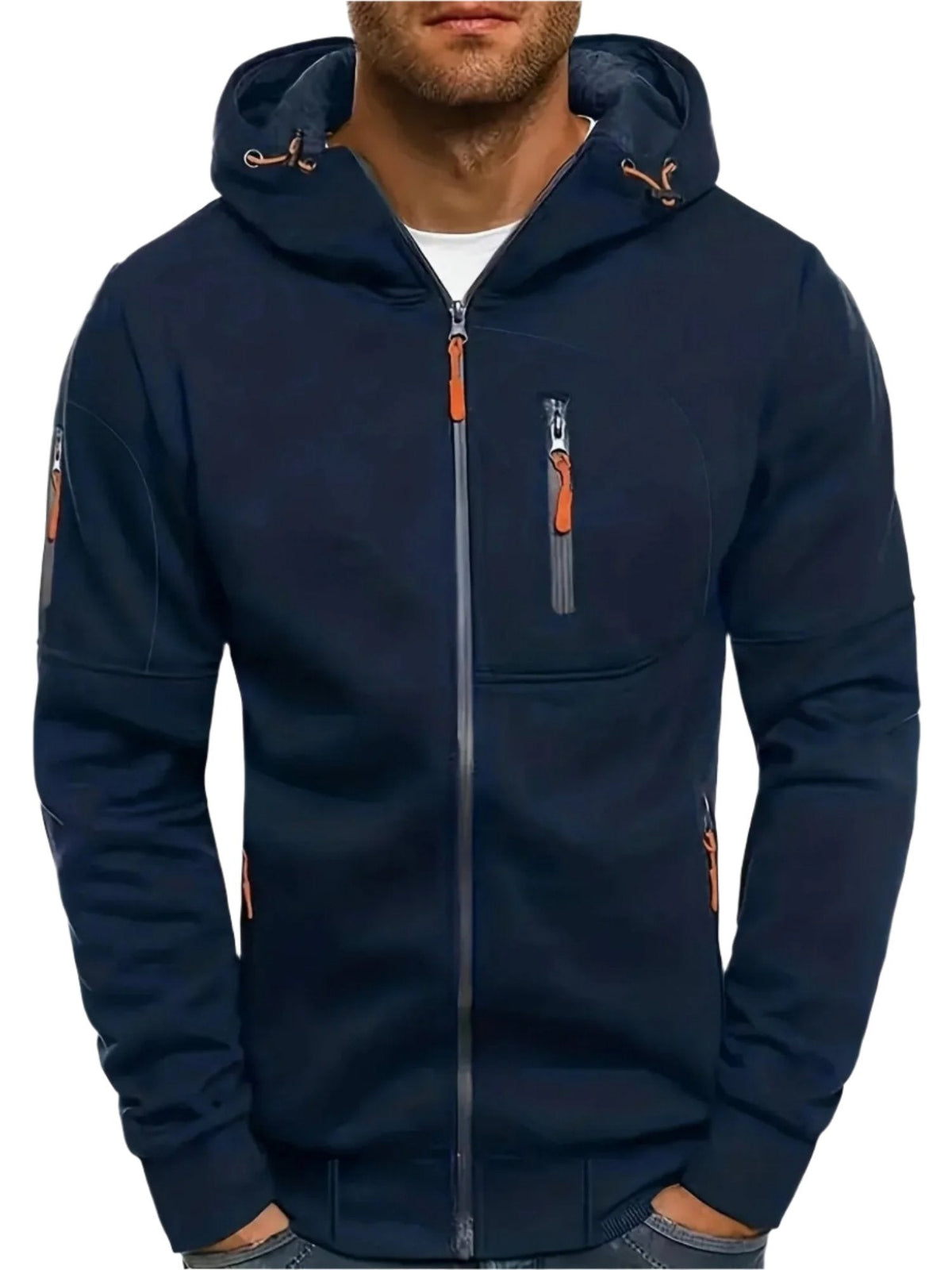 Casual Zip-Up Hoodie voor Mannen