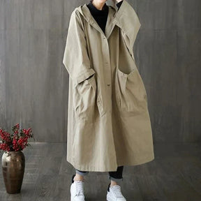 Lange oversized trenchcoat voor dames