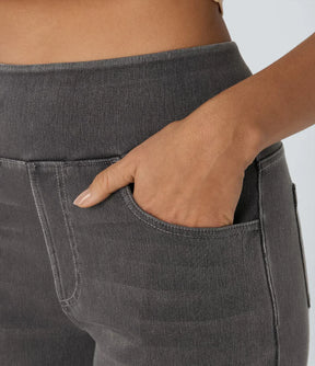 Stretch gebreide casual jeans voor dames