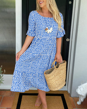 Polka Dot Midi-jurk voor dames