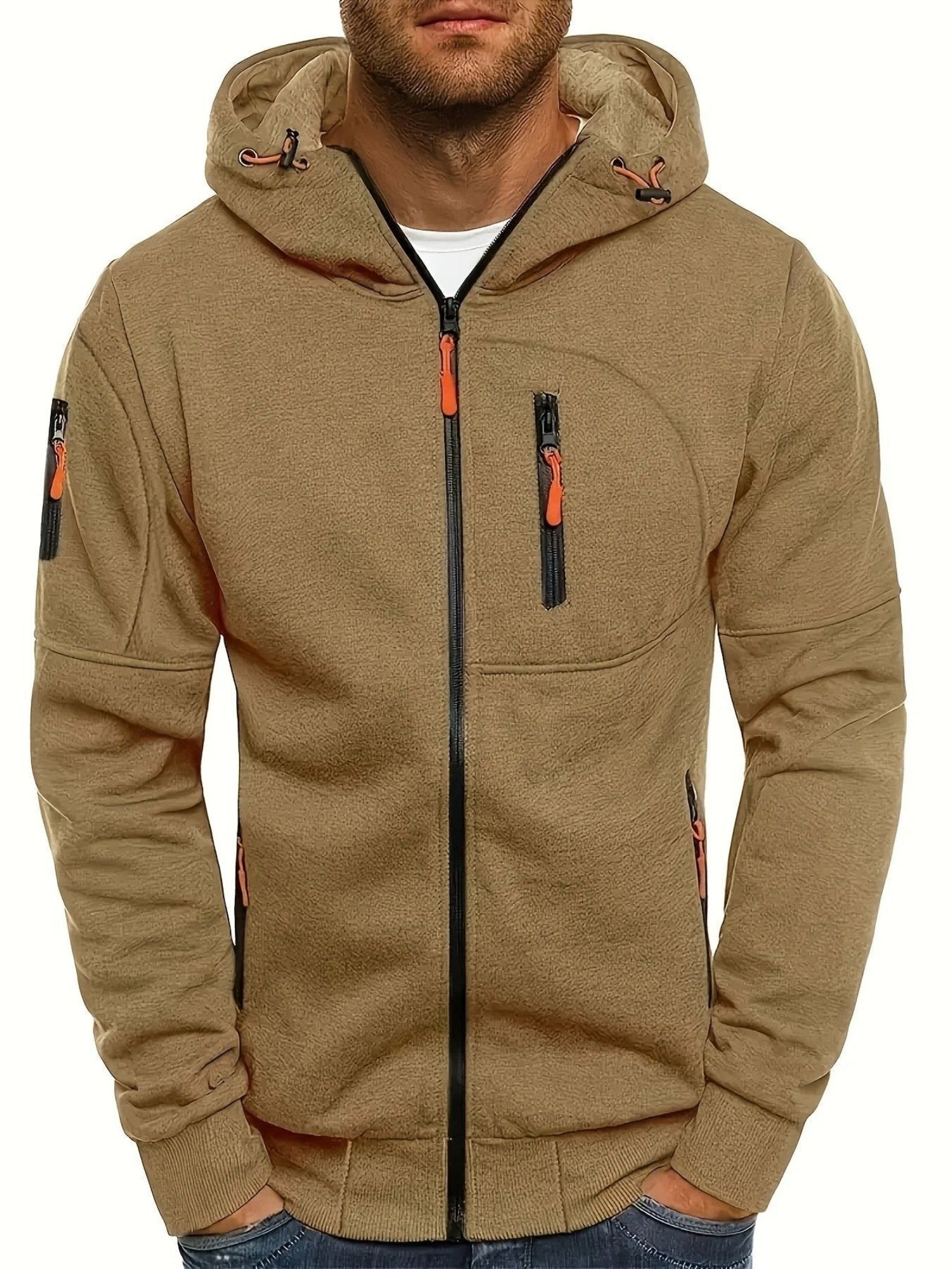 Casual Zip-Up Hoodie voor Mannen