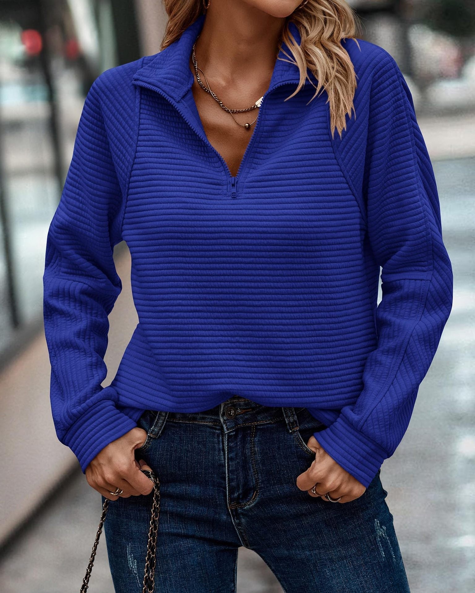 Turn-Down Kraag Losse Casual Blouse voor Dames