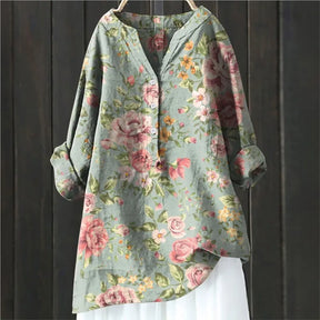 Blouse met lange mouwen en bloemenprint voor dames