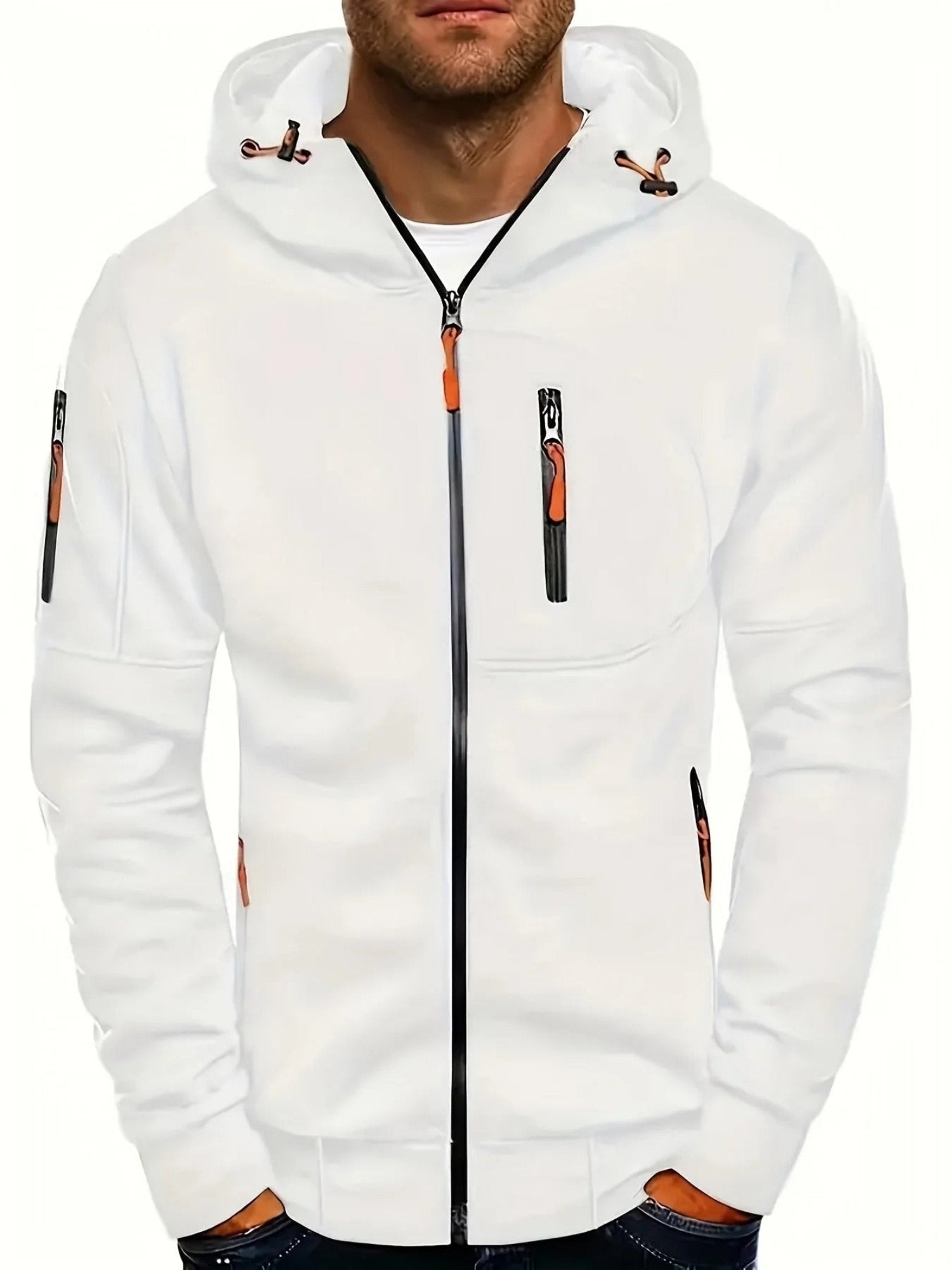 Casual Zip-Up Hoodie voor Mannen