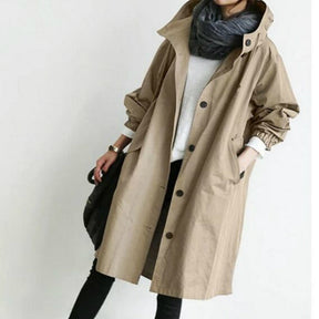 Wind- en waterdichte trenchcoat voor dames