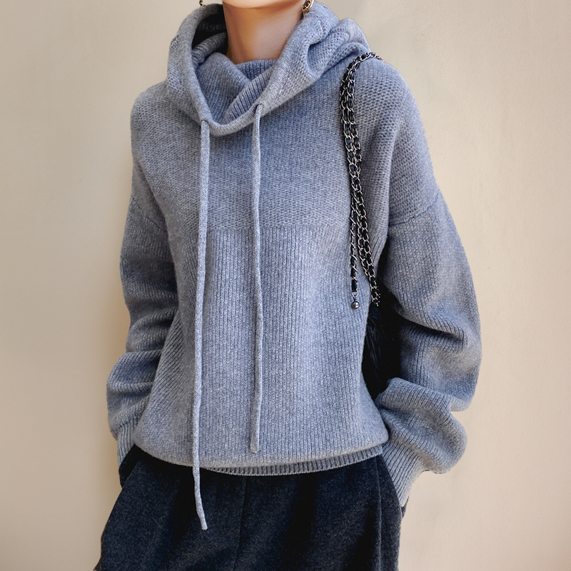 Gebreide hoodie Relaxed Fit