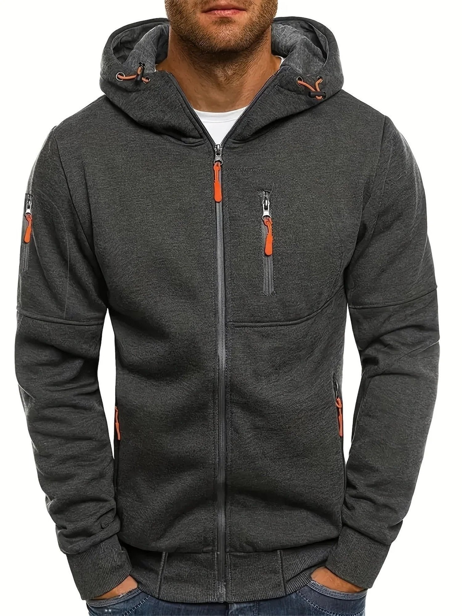 Casual Zip-Up Hoodie voor Mannen