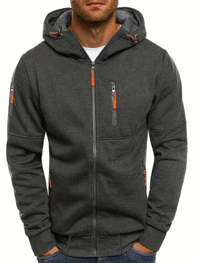 Casual Zip-Up Hoodie voor Mannen