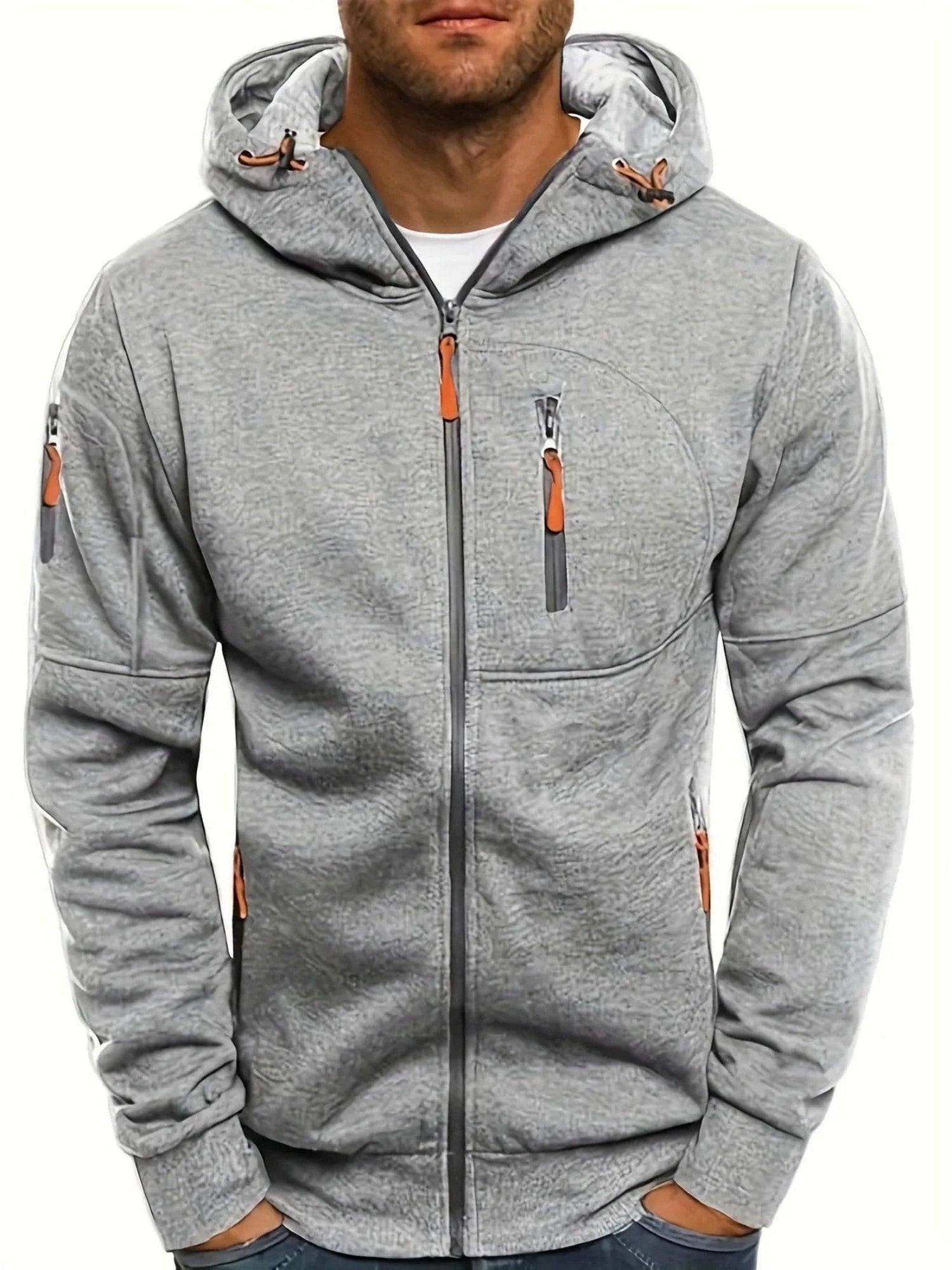 Casual Zip-Up Hoodie voor Mannen