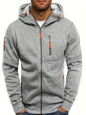 Casual Zip-Up Hoodie voor Mannen