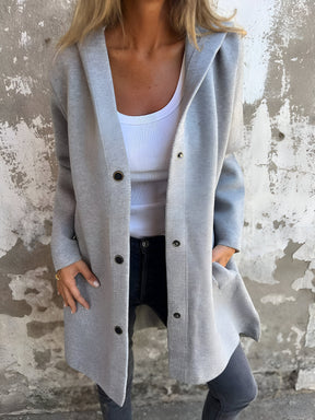 Casual Rechte Hooded Damesjas