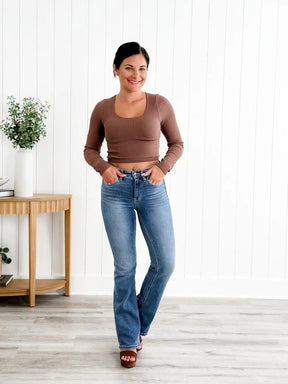 Vintage bootcut jeans voor dames