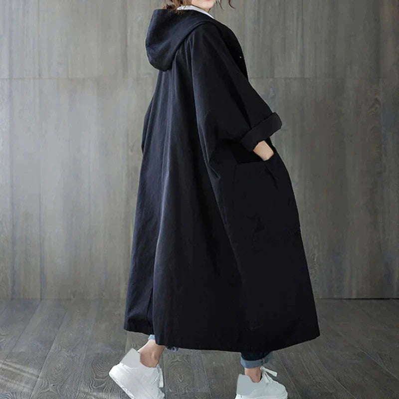 Lange oversized trenchcoat voor dames